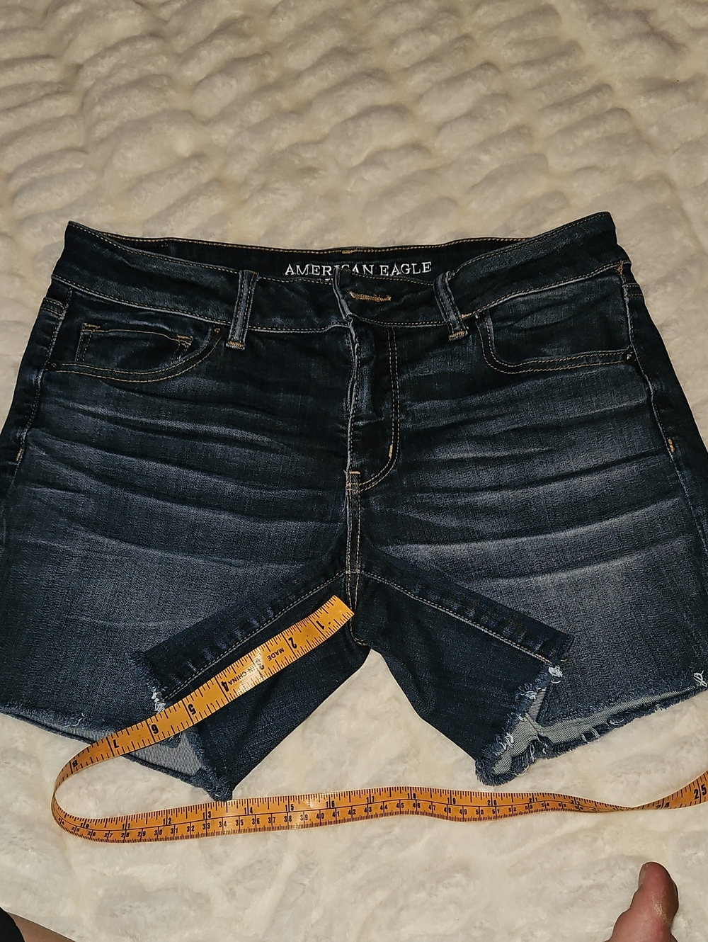 American Eagle Outfitters Dark Indigo Denim Cutoff Shorts